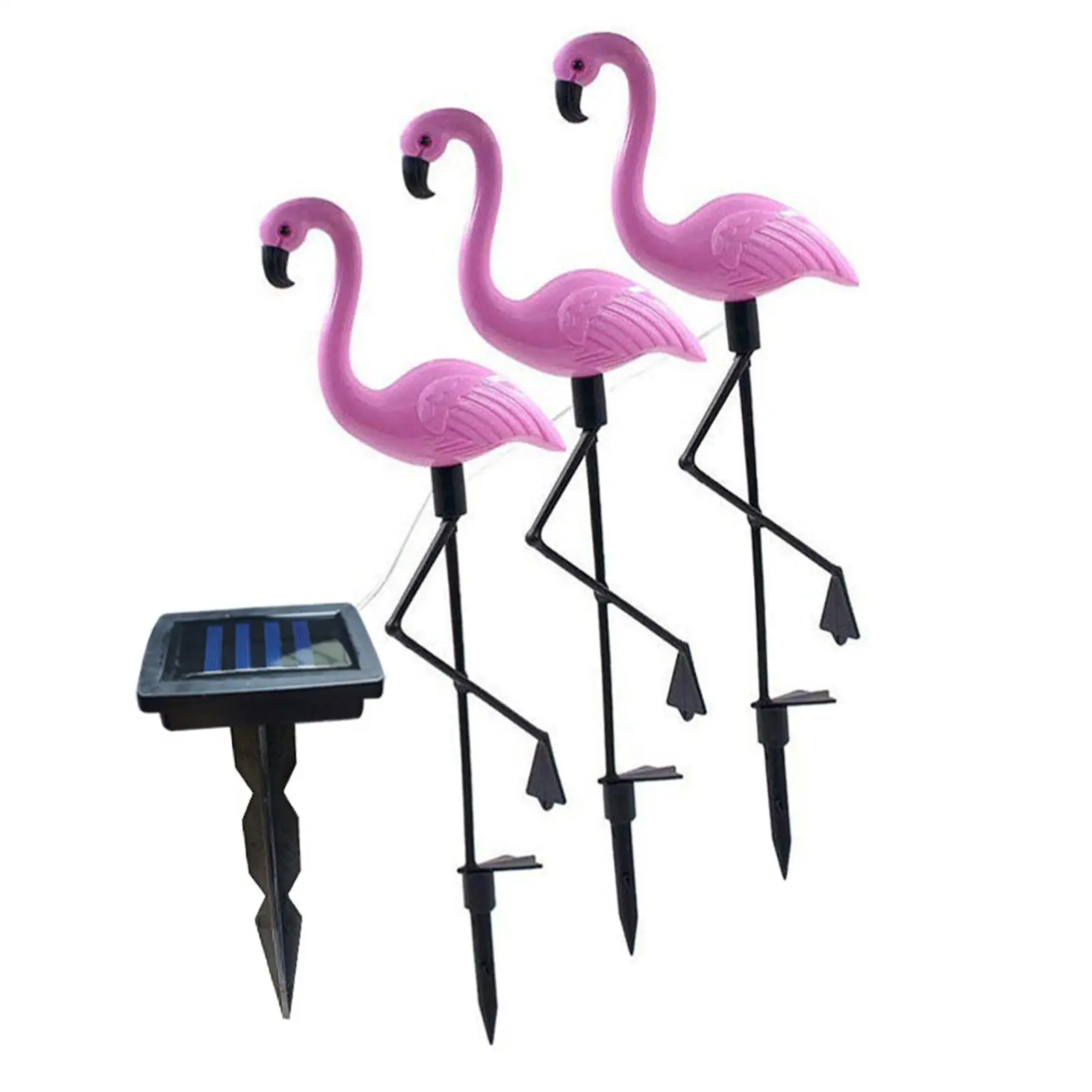3 Pieces Flamingo Landscape Light Solar Power for Outdoor Patio Christams
