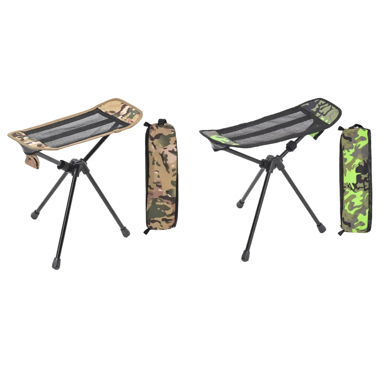Collapsible Footstool with Carry Bag Folding Chair Seat Stool recliner Foot Rest for Fishing BBQ Travel Camping Picnic