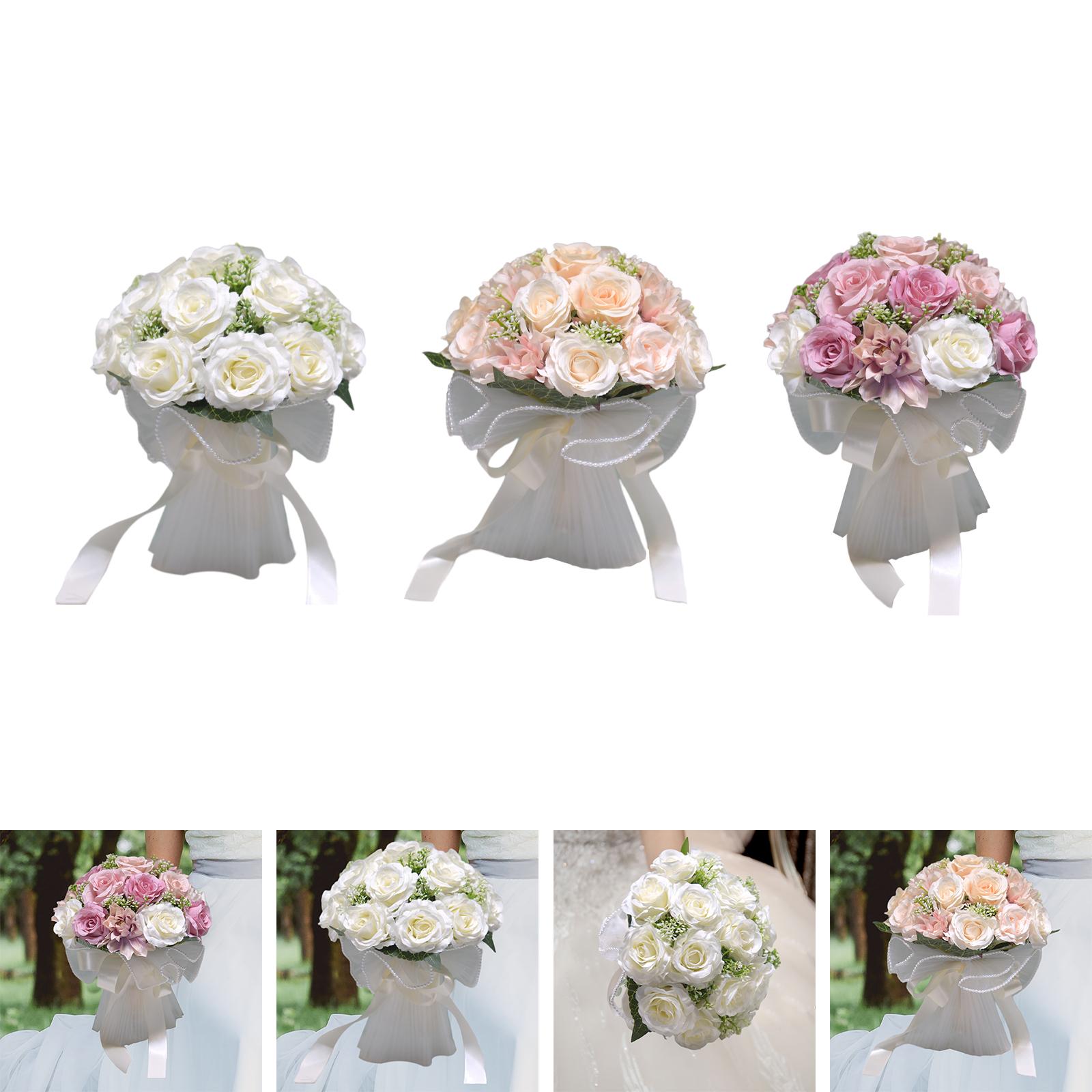 Wedding Throw Bouquet Artificial Bridal Bouquet for Photo Prop Ceremony