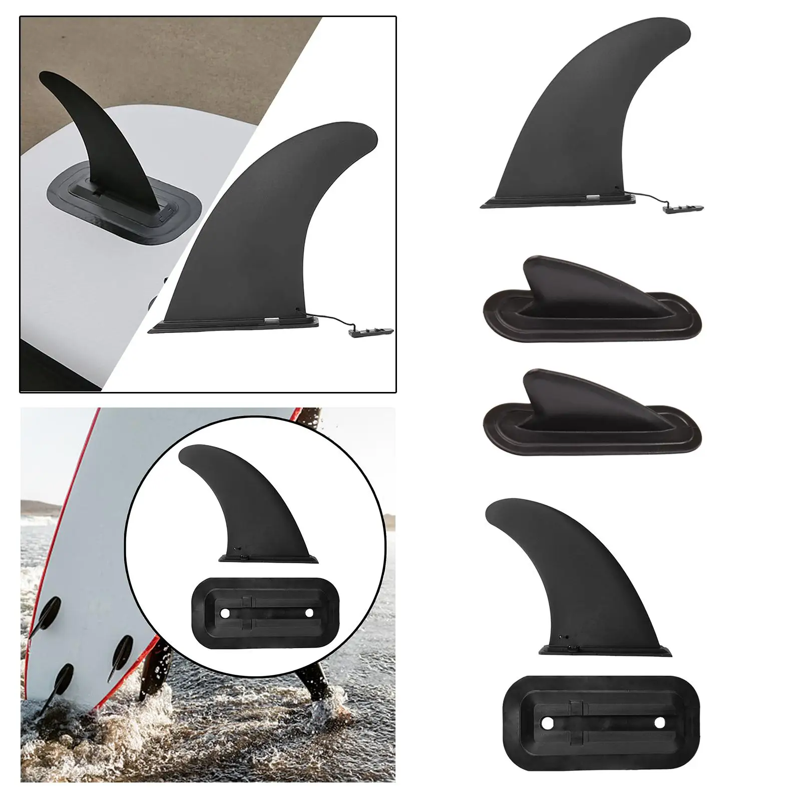 Surfboards Thruster Fin Improves Stability Stand up Paddleboard Replacement Dinghy Water Sports Surfing Fin Single Center Fin