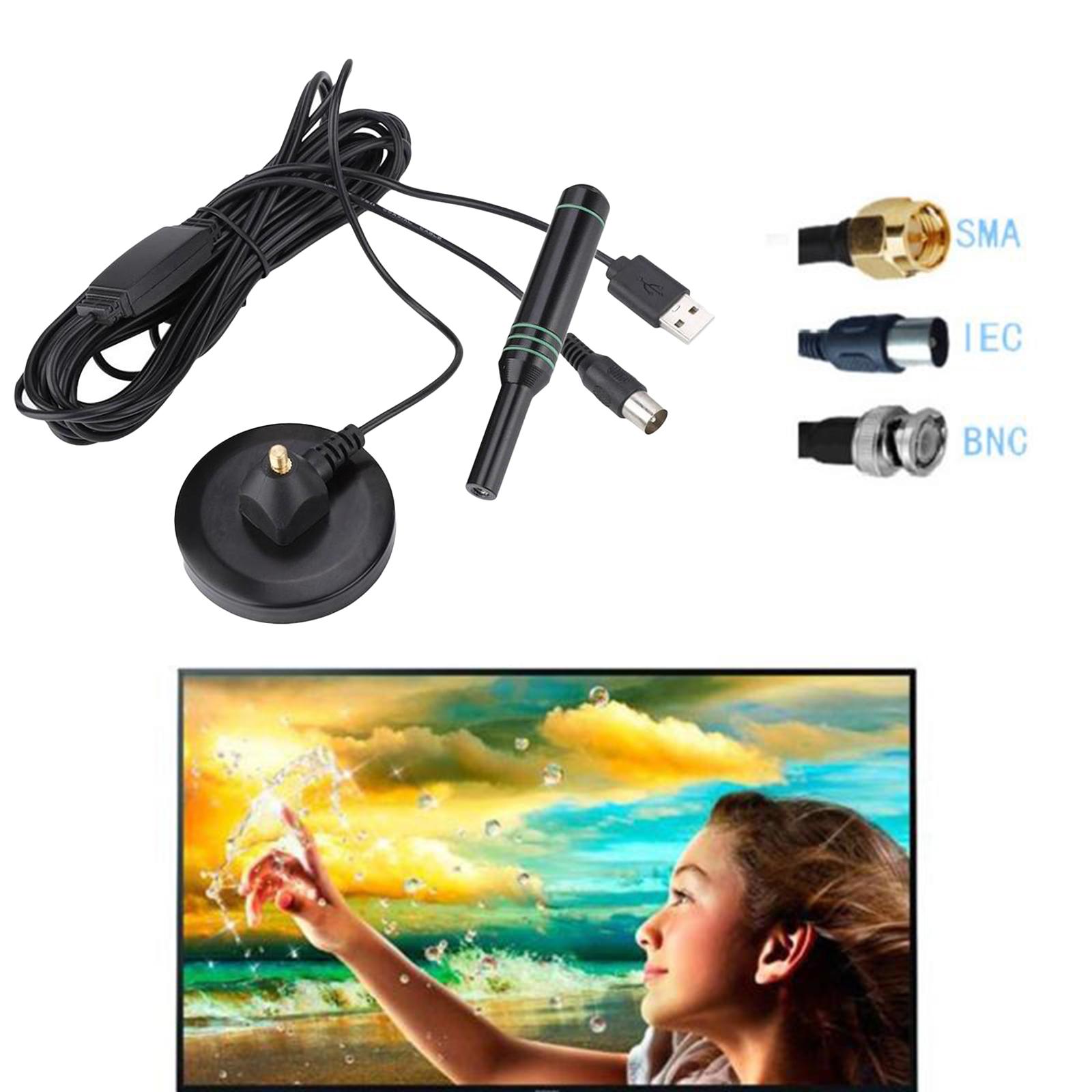  , Indoor Digital TV  with Amplifier  Up to 300 Miles Range, Support 1080P VHF