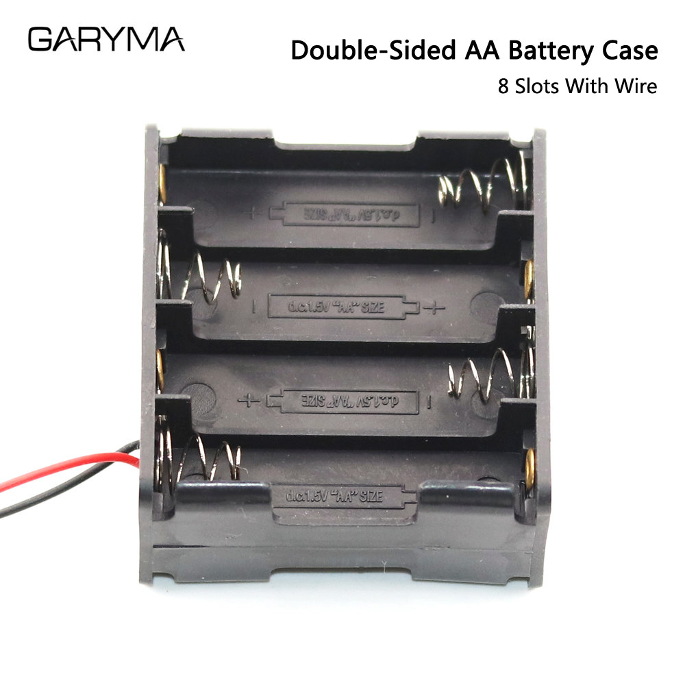 AA-Batterie, Rücken-zu-Rücken-Halter, Aufbewahrungsbox mit Kabelanschlüssen, 2 x 4 x 6 x 8 x 10 x Slot-Batterien, Batteriegehäuse, 3 V ~ 15 V-Anschluss – Detail 5
