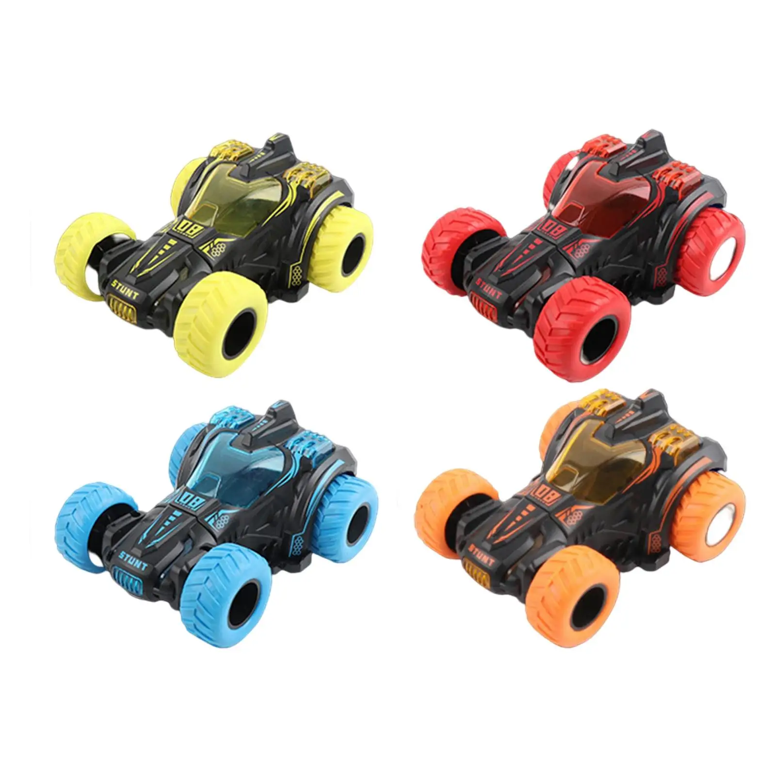 Rotating  Car Tumbling Vehicle Playset Roll Back Toy Car for Children
