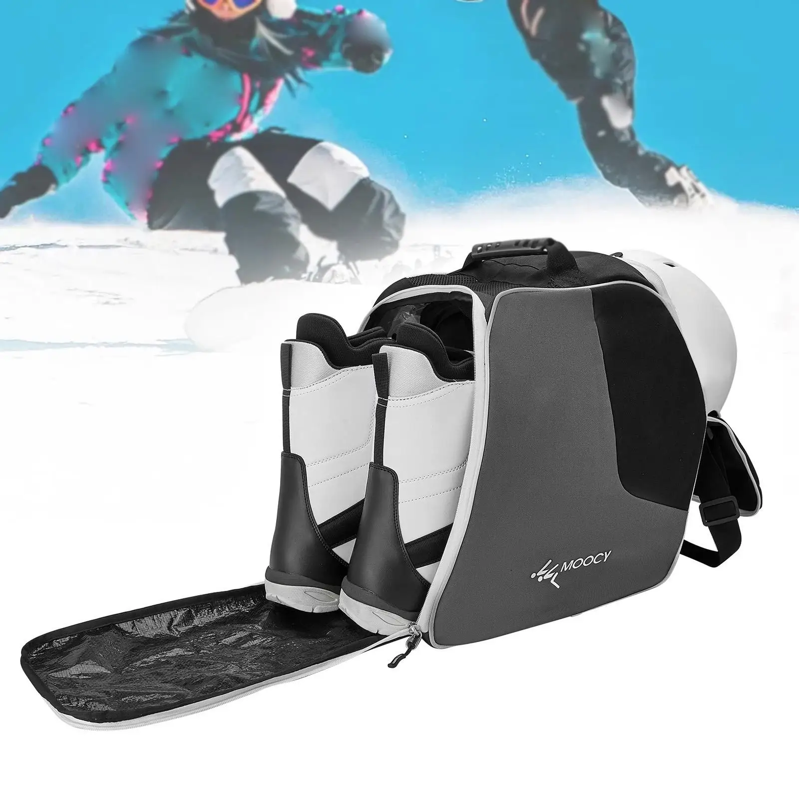 Ski Boot Bag Lightweight with Shoulder Straps Travel Boot Bag for Gloves
