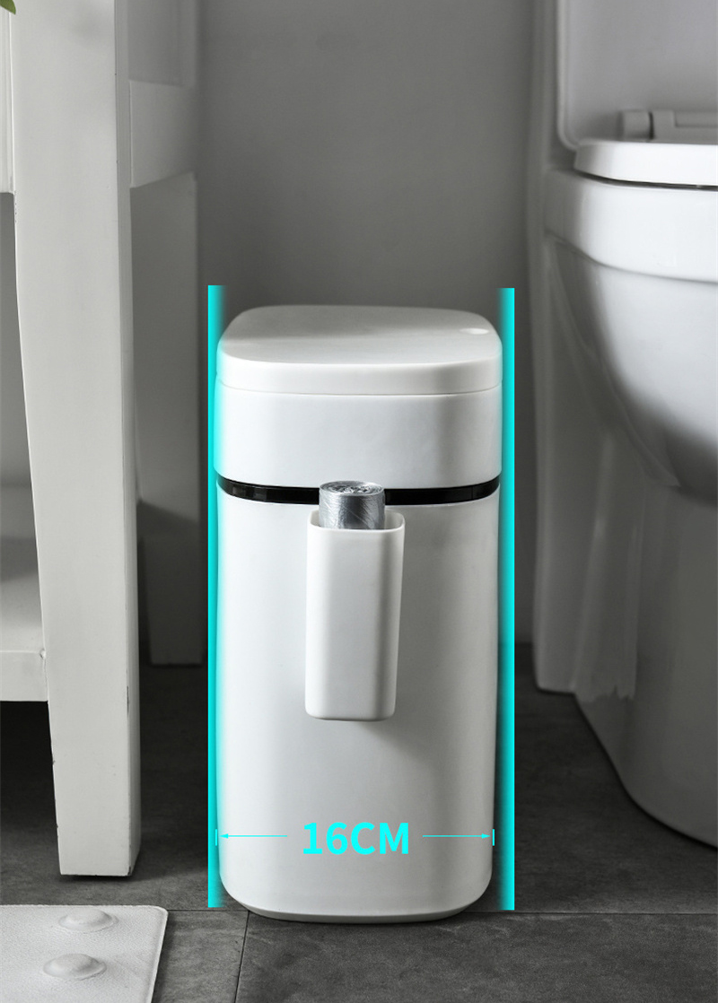 Title 3, 14L Bathroom Waste Bins Press type trash can wi...