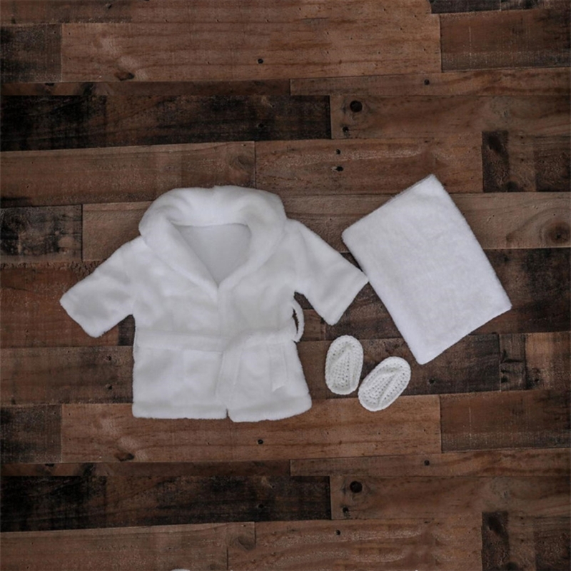 Neugeborenen Fotografie Requisiten Bademäntel Mädchen Foto Outfit Baby Posiert Kostüm Bad Robe Set A2UB – Detail 5
