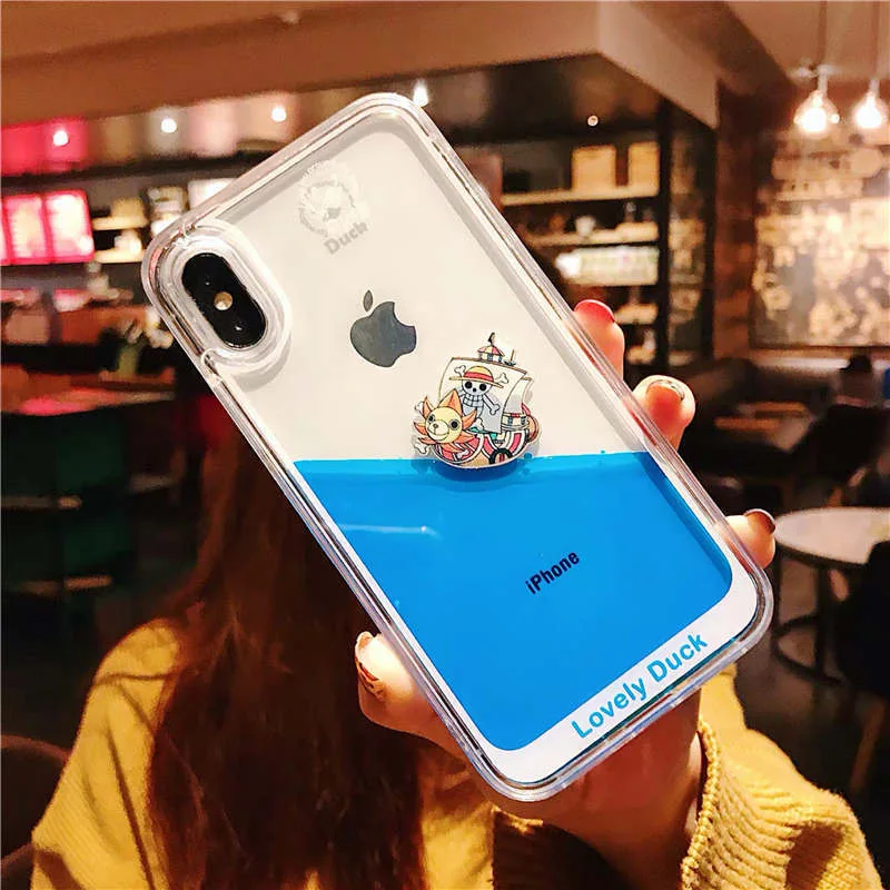 One Piece Liquid Corsair Phone Cases For iPhone 13 12 11 Pro Max XR XS MAX X Back Cover iphone 13 pro max case clear