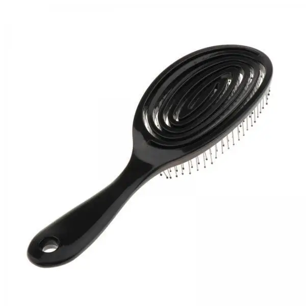 2xDetangler Comb Hair Brush Styling Comb Scalp Massage Hair Care Black