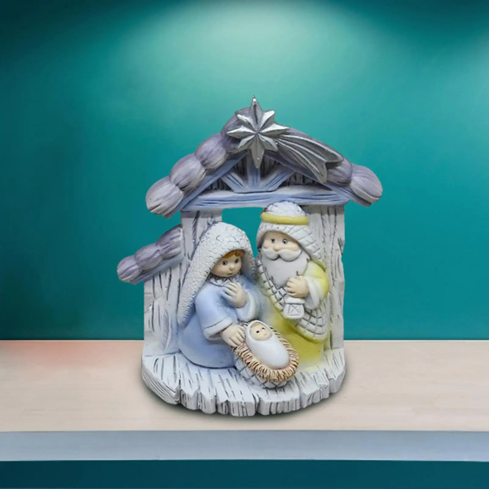 Nativity Scene Holy Family Figurine Religious Figurine Resin Decorative Craft