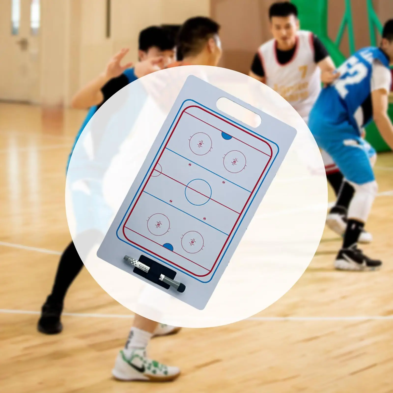 Hockey Coaching Boards Practice Board Football Teaching Assistant Game with Marker Pen Soccer Coaches Strategy Tactic Clipboard