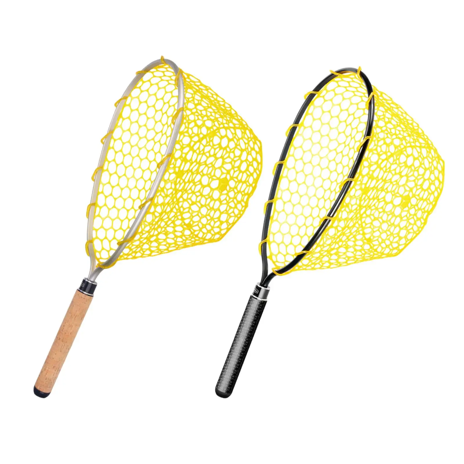 Fishing Landing Net Adult with Handle Fishing Mesh Net for Bass Trout Salmon