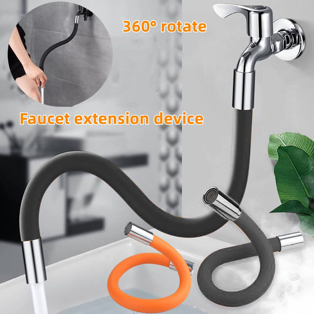 ZAAWUUT 4 Pieces Faucet Water Tap Extenders,Kitchen Sink Faucet Connector, Silicone Flexible Facucet Extension Without Water Waste And Splashing, Blue Green Pink White