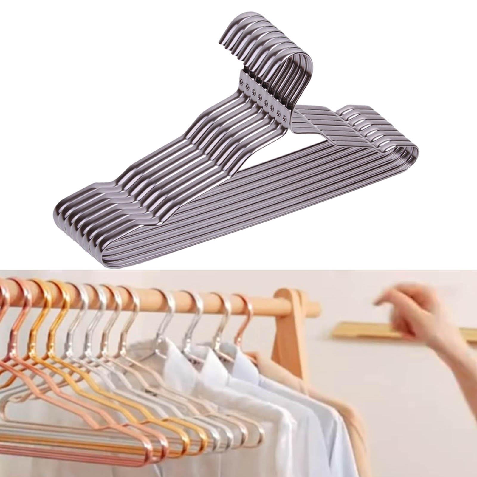 10Pcs Strong Metal Wire Hangers Anti Slip for Home Nursery Everyday Use