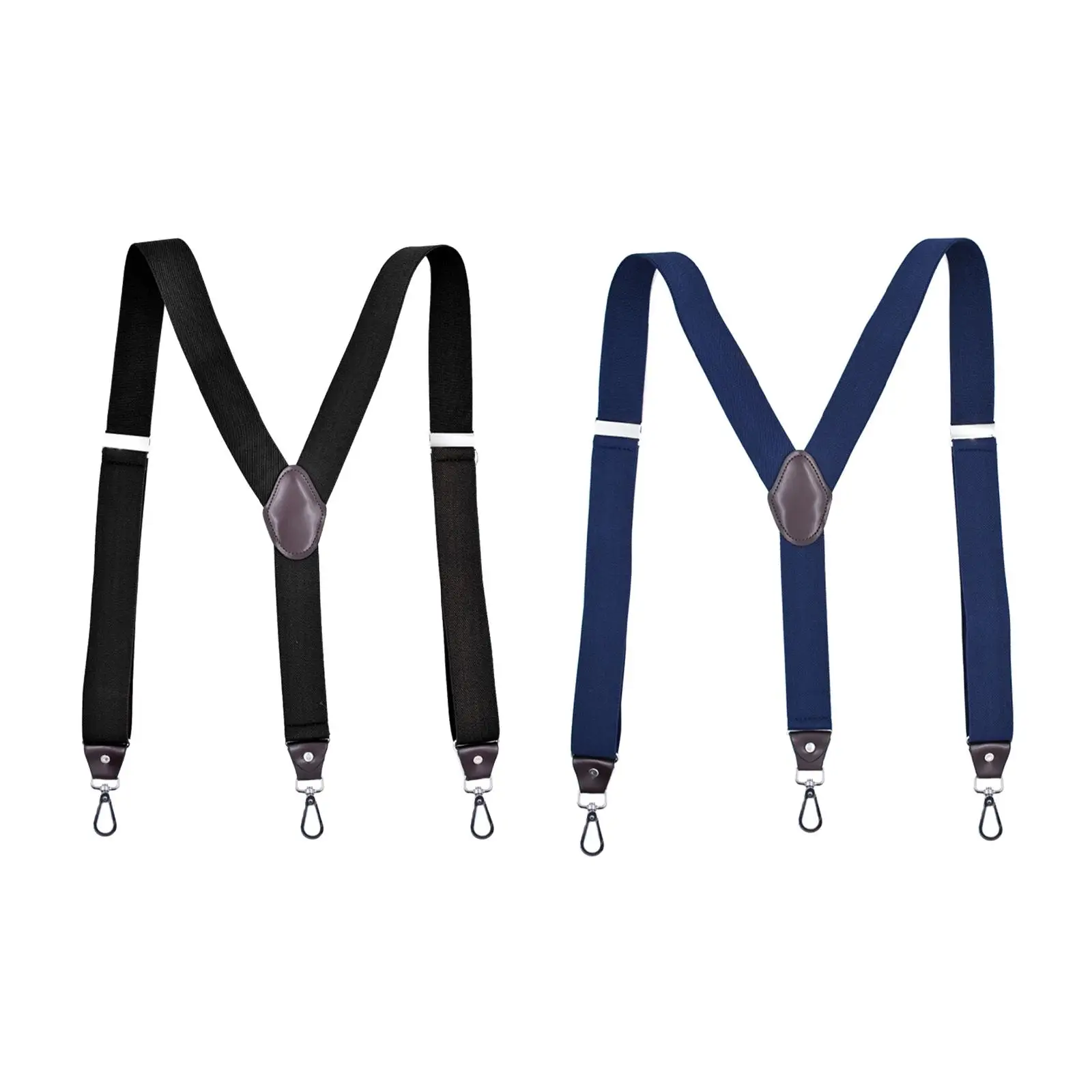 Fashion Men`s Suspenders 3 hooks Back Solid Color Unisex Strap Heavy Duty Belt for Pants Adult Accessories