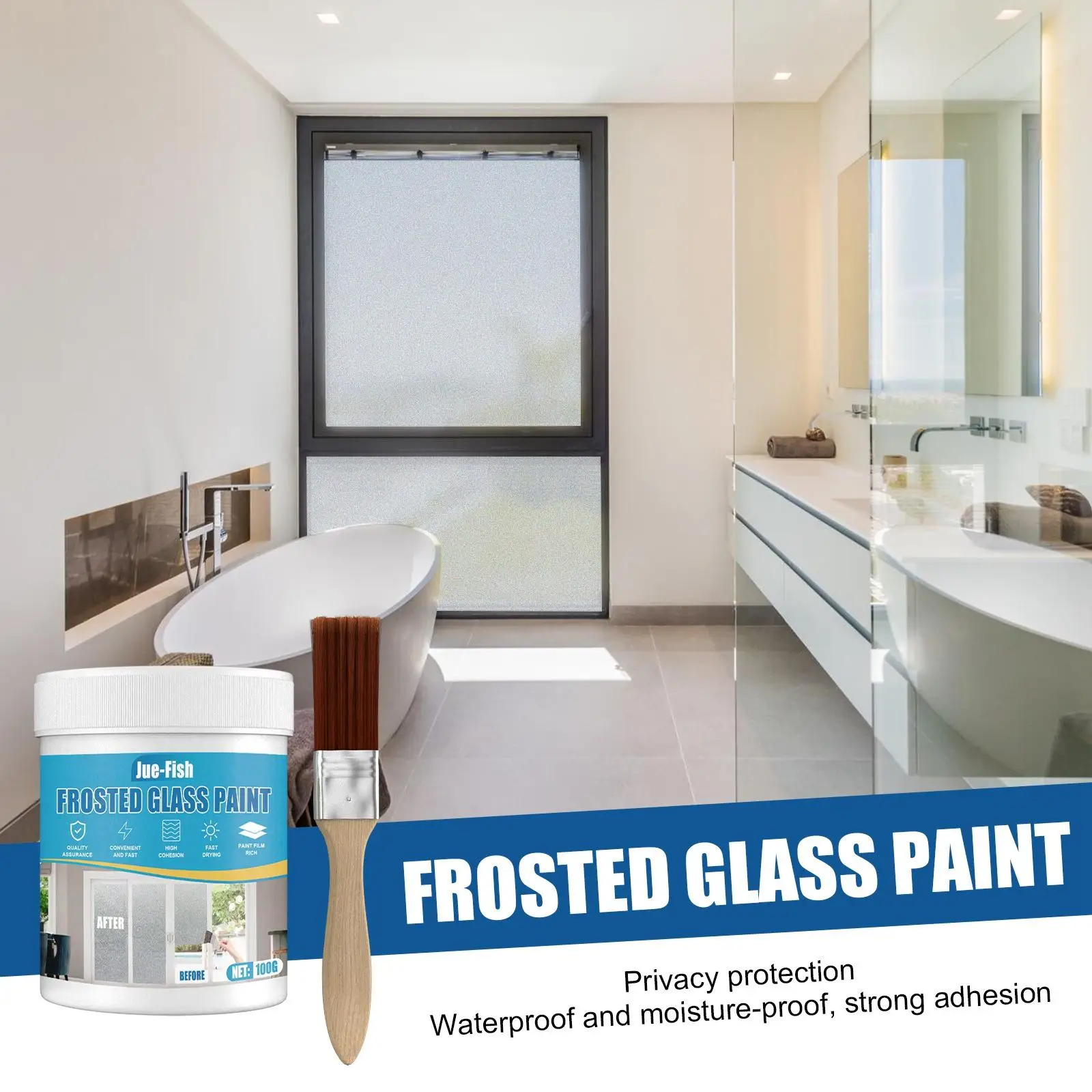 100G Frosted Glass Film Paint Moisture Water for Home