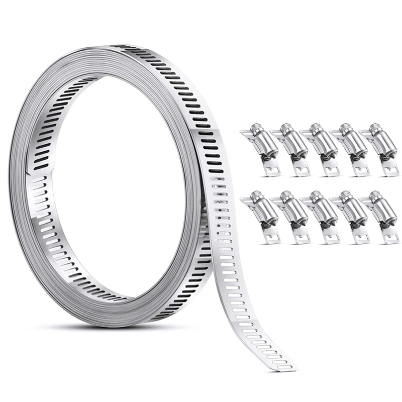 Description Picture 4 of itemP82D Worm Gear Hose Clamps Large for Ductwork 9.84FT/16.4FT Strap with Fasteners