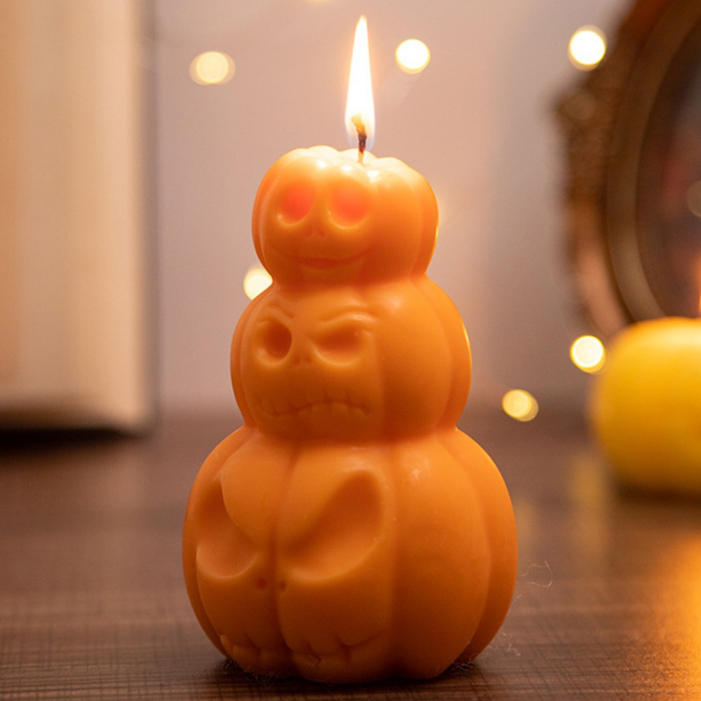 Description Picture 6 of itemHalloween Pumpkin Silicone Candle Mold Expression Squash Soap Resin Crystal Mould Festival Party Chocolate Making Set Desk Decor