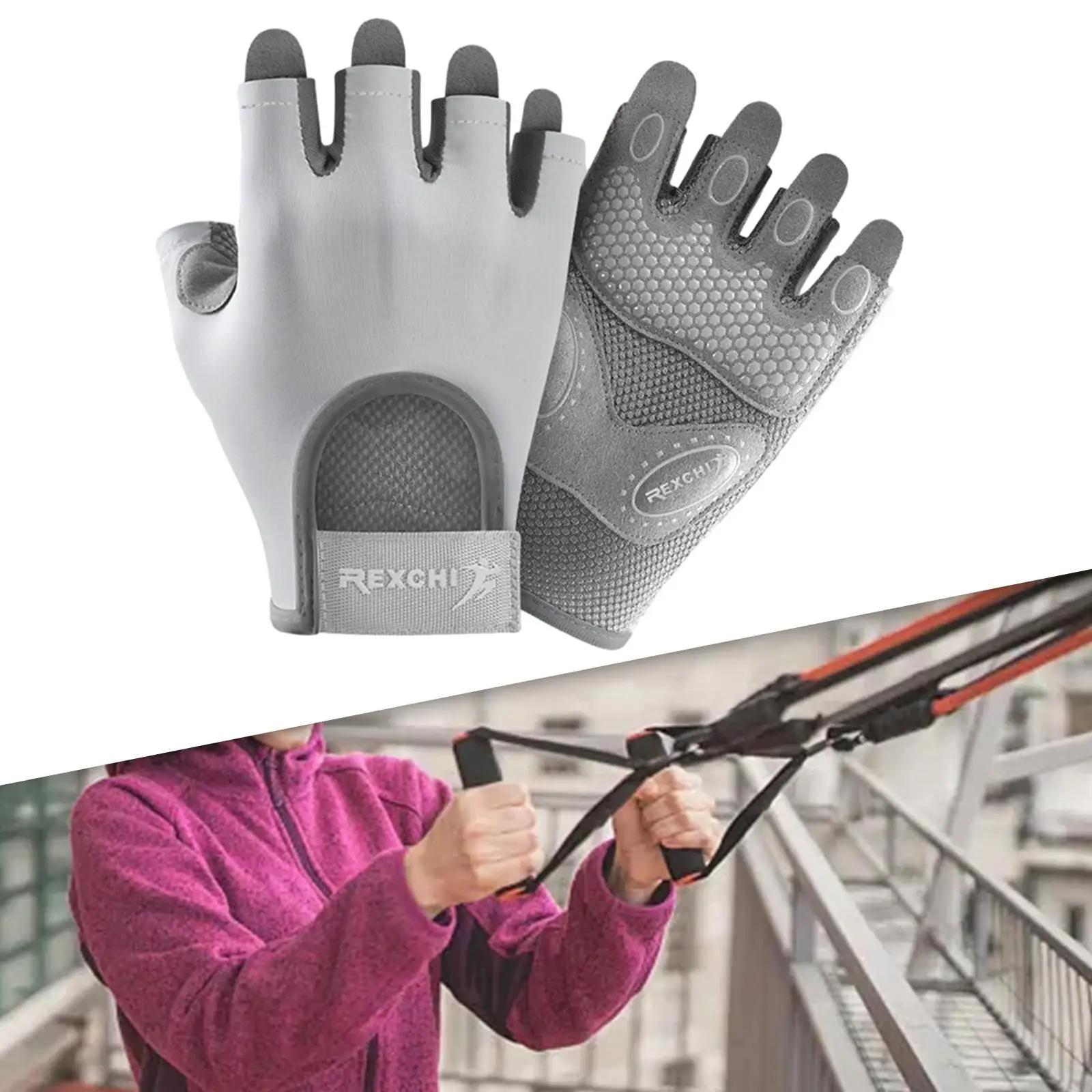 Fingerless Mittens Men Women Road Bike Gloves Sports Half Finger Gloves Workout Weight Lifting Gloves for Powerlifting Climbing