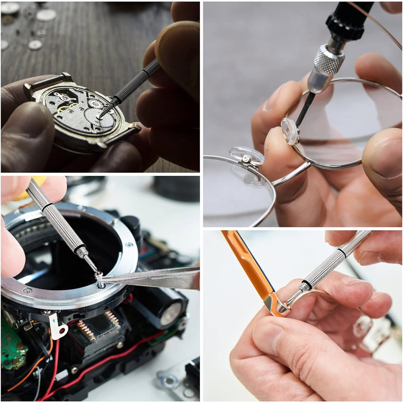 Mini-Handbrillen-Schraubendreher, 3-in-1-Brillenreparatursets, Multifunktions-Schraubendreher-Set für Sonnenbrillen, Uhren und Brillen mit Schlüsselanhänger – Detail 1