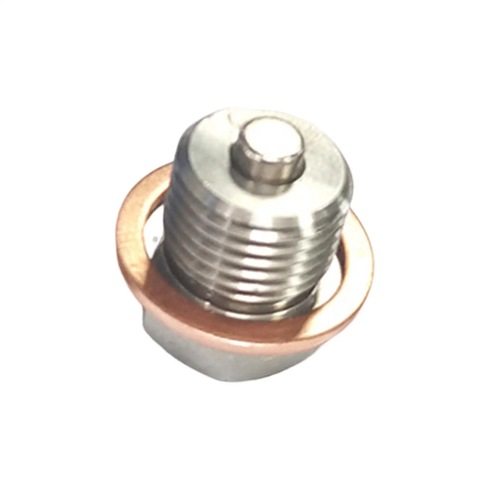 Oil Drain Plug Screw M12x1.75 Easy to Install Replace with Cooper Washer Accessory Neodymium Magnet Bolt for Motorcycle Car