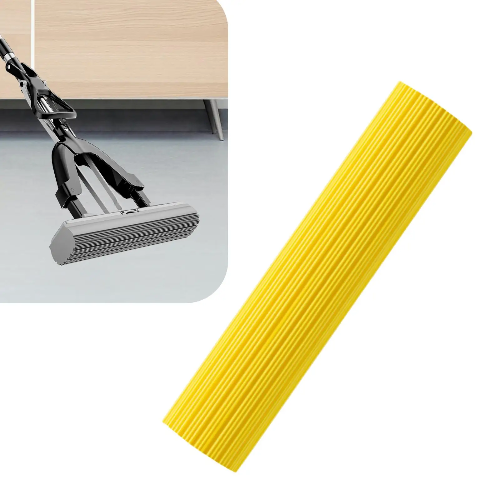 Sponge Roller Mop Head Refills Washable Strong Absorbent Reusable Mop Head for Bathroom Kitchen Home Office Glass