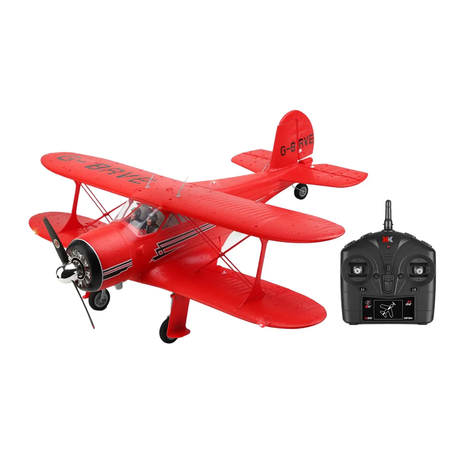 Wltoys A300 Beech D17S RC Plane 4 Channel Stunt Flying Brushless Motor 3D Brushless Airplane for Adults Kids Beginner Gifts
