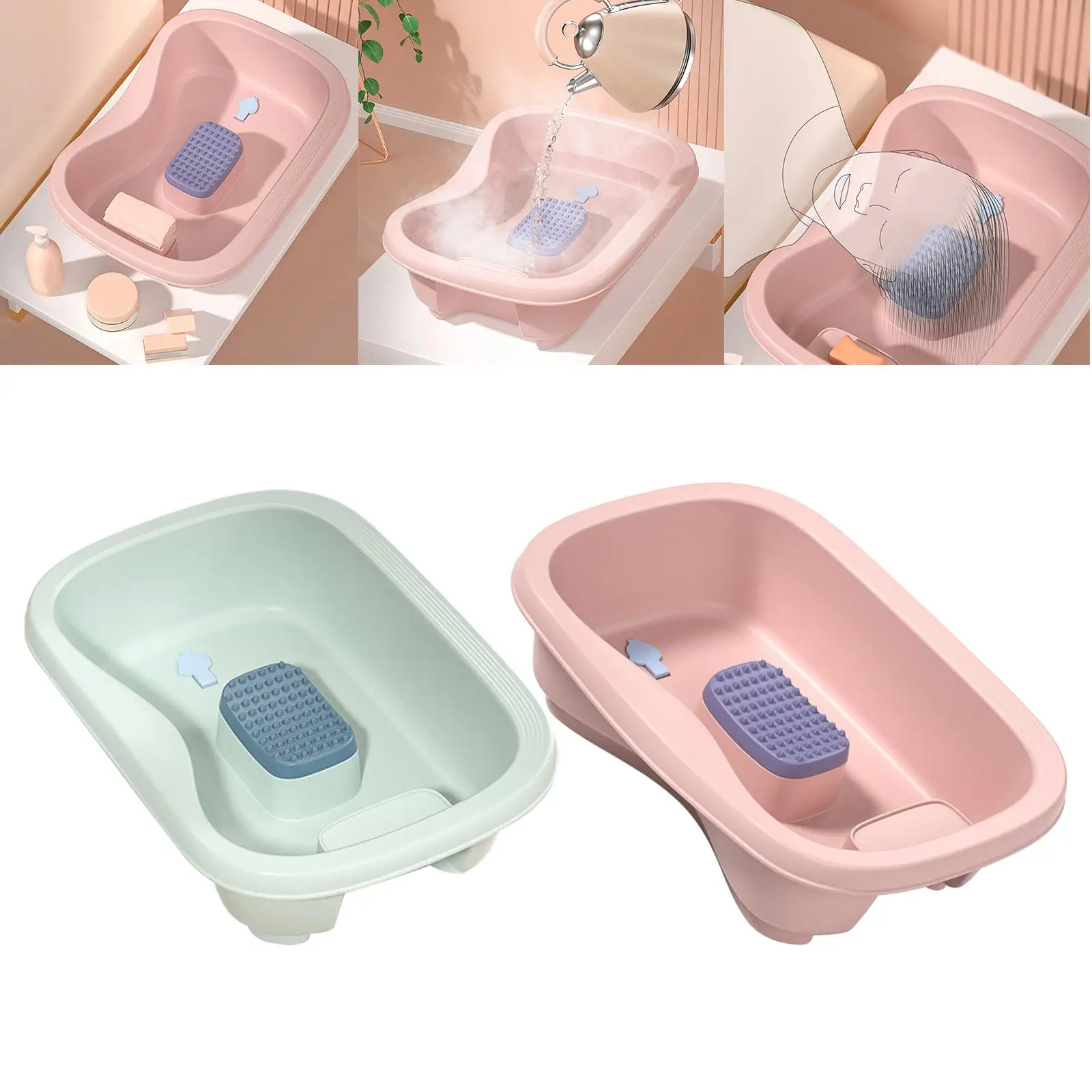 Portable Bed Shampoo Basin Comfortable  Tray Bowl Hair Washing Sink Mobile Shower for Hair Washing SPA Disabled Pregnant