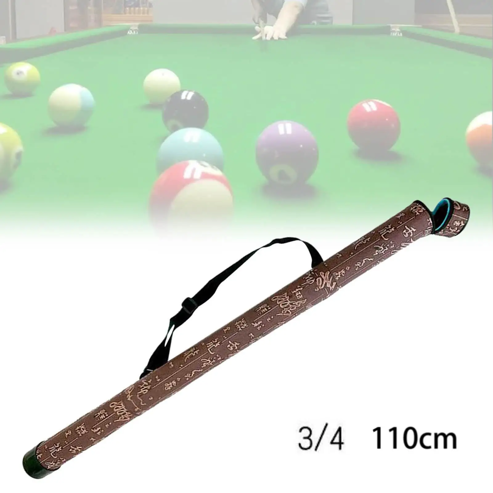 Billiards Pool Cue Case Snooker Club Pouch Holder with Accessory Pouch