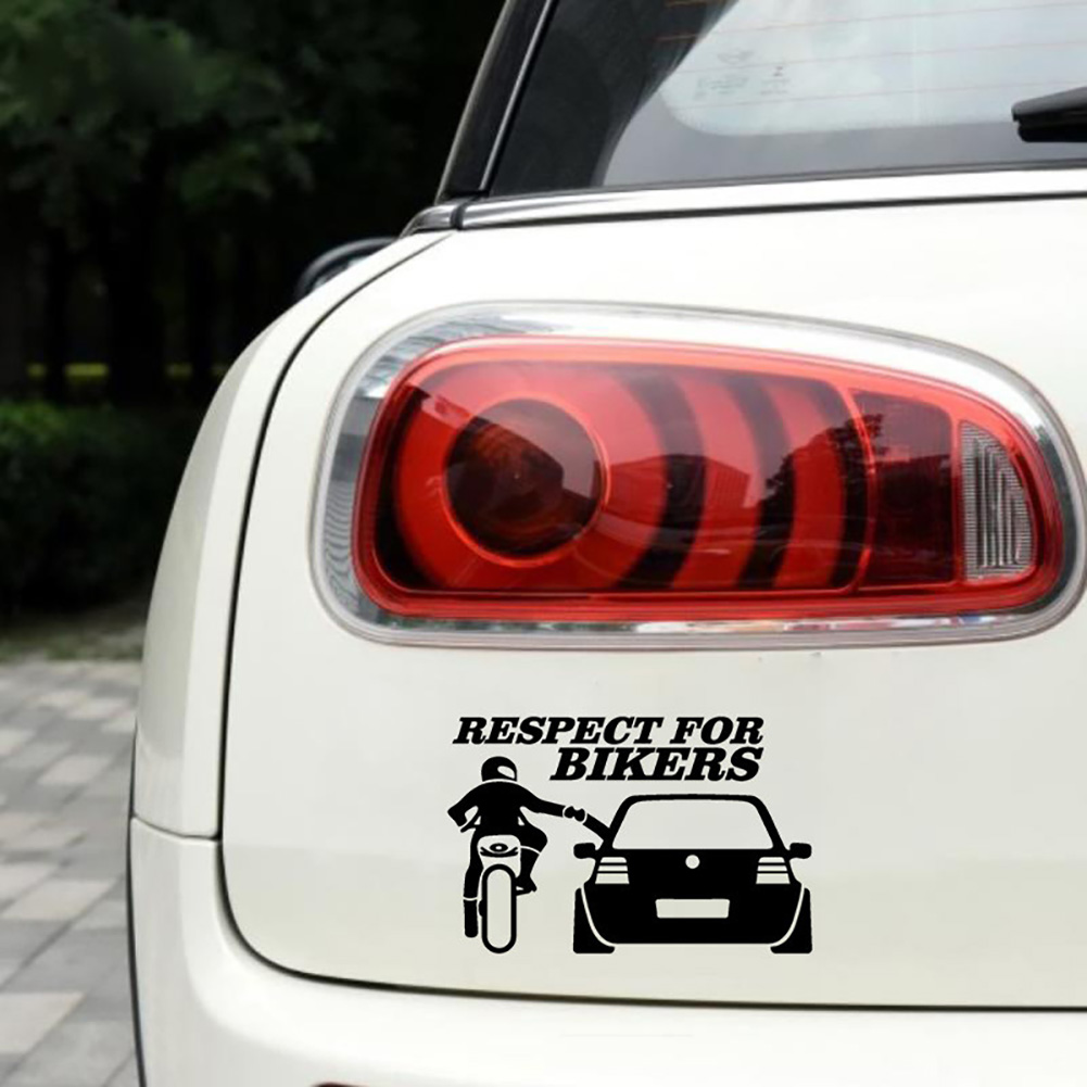 13x20cm Autoaufkleber Respekt für Biker Aufkleber Lustige Wrap Vinyl für Auto Türgriff Aufkleber Körper Autozubehör Dekoration – Detail 5