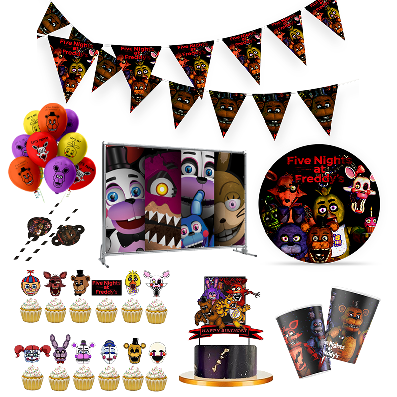 фнаф декорации. Fnaf decoration. фнаф декорации. день рождения в стиле фнаф. фнаф с днём рождения.
