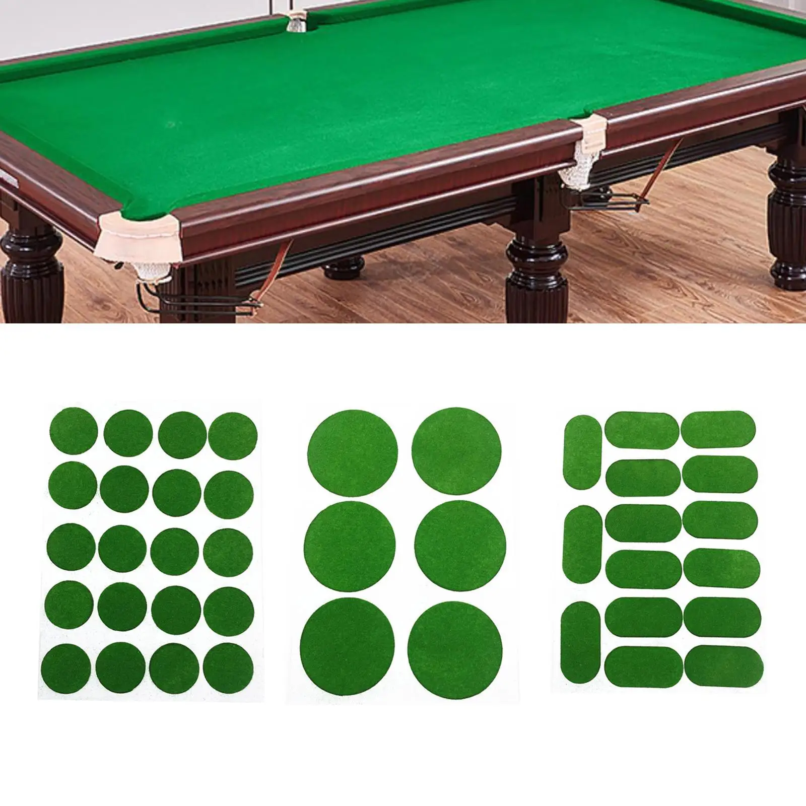 Pool Table Cloth Plasters Spots Mending Rips or Tears Protector Stickers