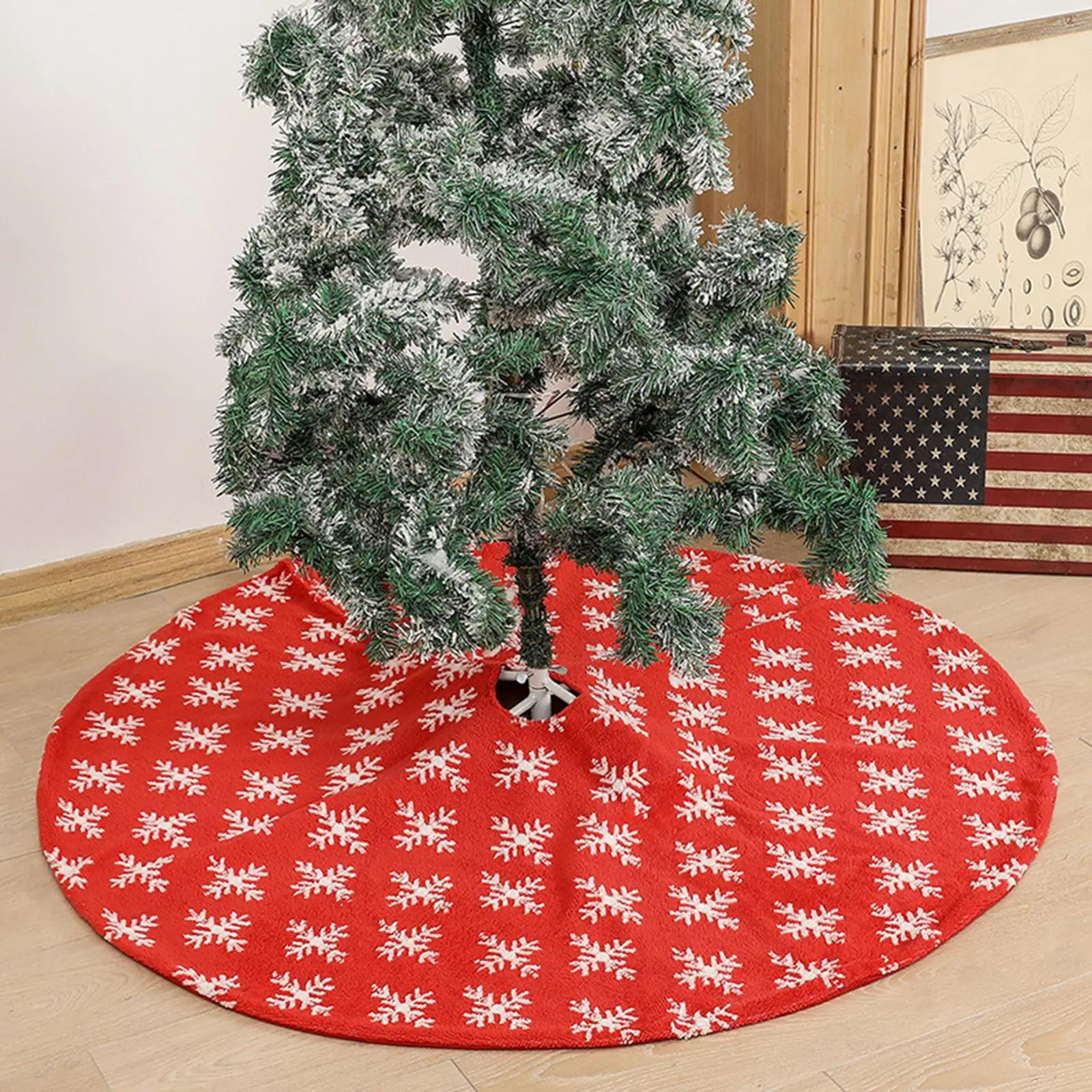 Tree Skirt Durable Xmas Tree Mat for Household Party Decoration