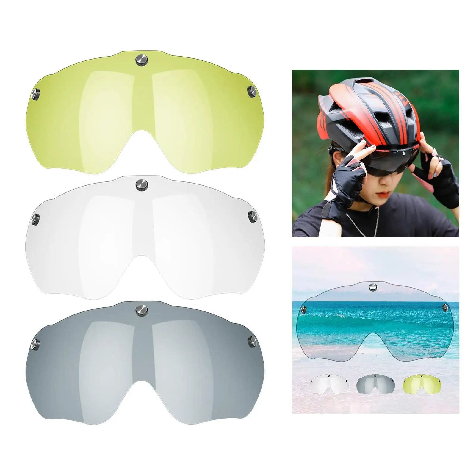Cycling Helmet Lens Goggles Replacement Goggles Accessories Detachable Universal