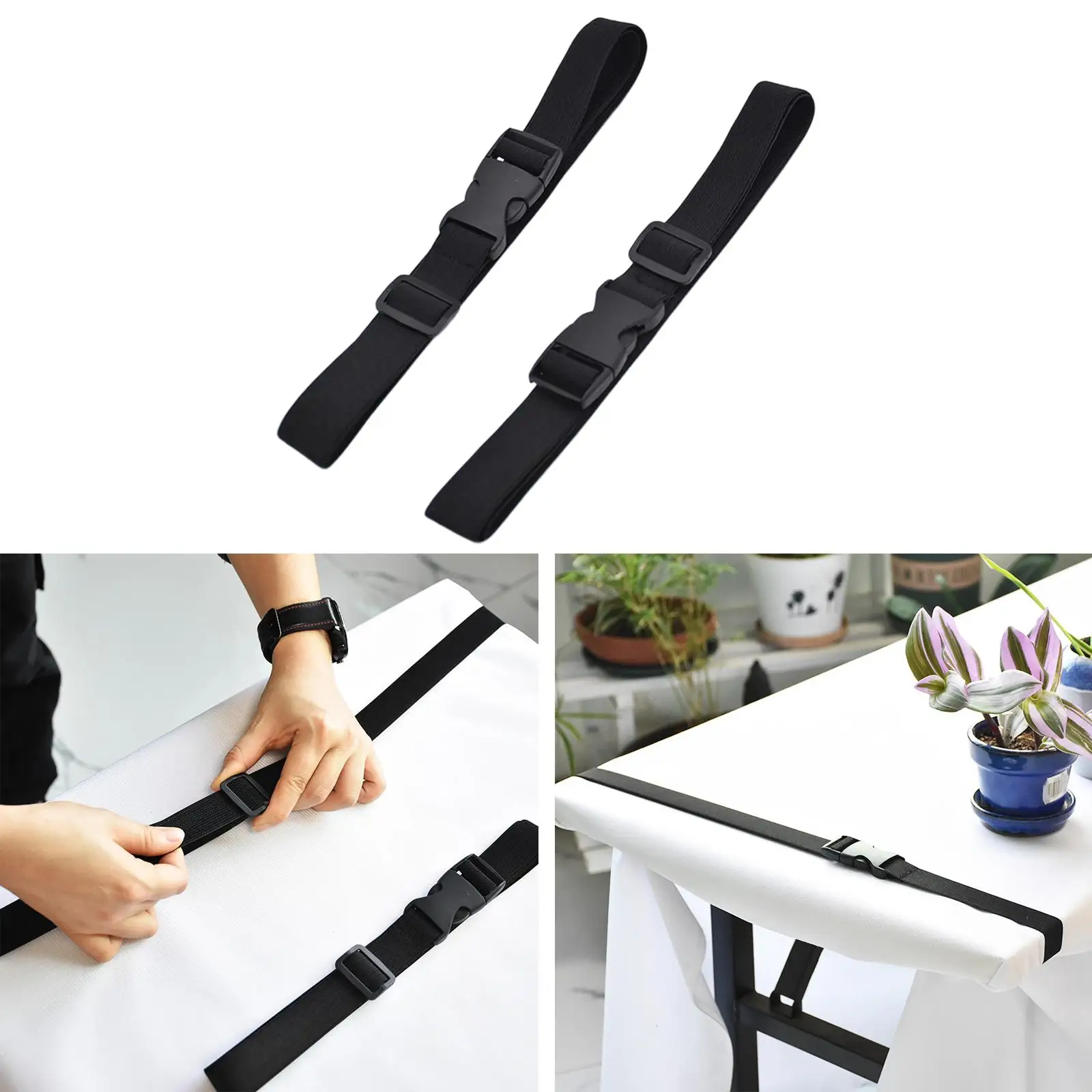 Long Tablecloth Cover Strape Easy to Use Universal Table Cloth Cover Clips for Camping Dining Room Restaurant Outside Home