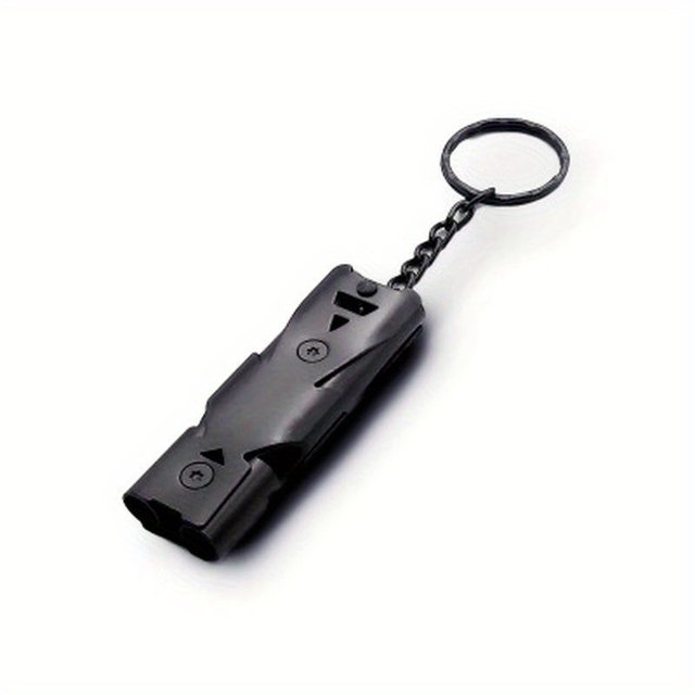 Antaijihua Outdoor Notfallpfeife Edelstahl | Bis 150 DB | Mit Schlüsselring (Silber)