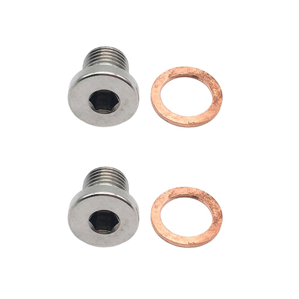 2Set M12 x 1.25mm blanking Plug Cap Stainless Steel