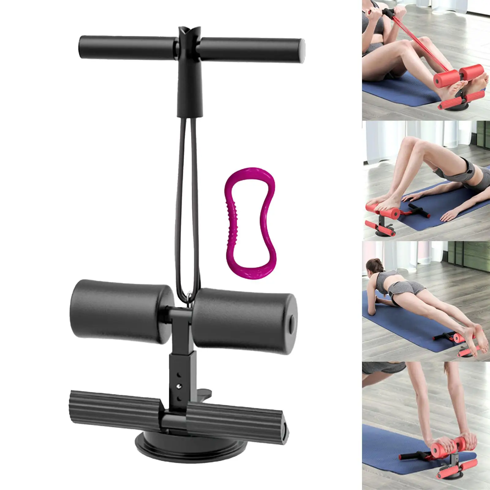 Ankle Support Attachment Machine Adjustable Abdominal Equipment Device Portable Sit up Rack for Fitness Workout Sports Travel