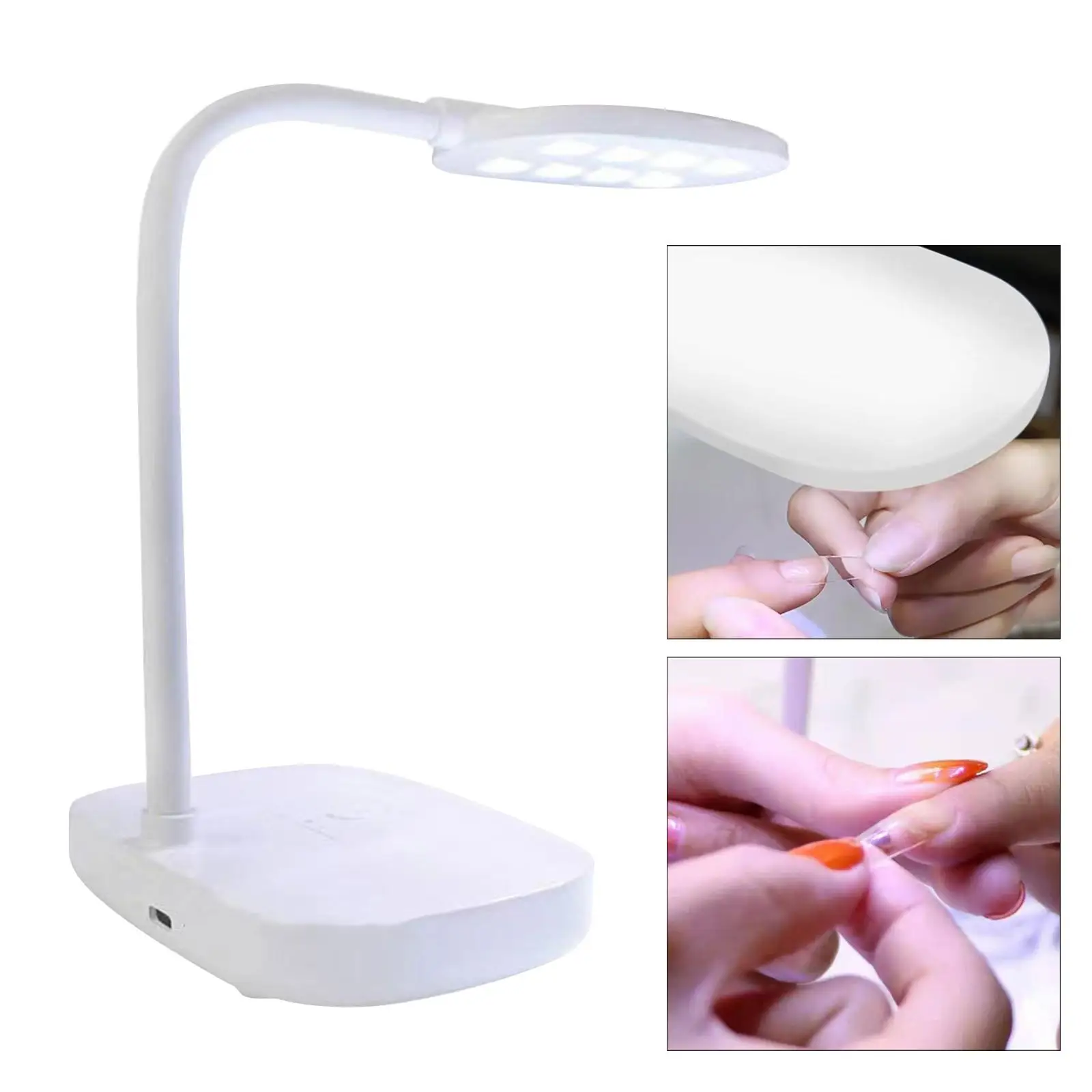 Flexible LED Nail Lamp Rechargeable Rotating for Manicure UV Gel Nails