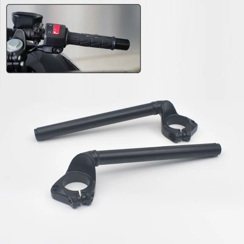 Manillar de tubo con clip negro para Ninja400