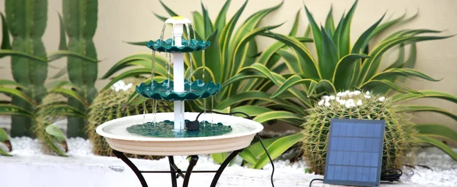Pompe Fontaine Solaire Flottante 6.5W - 6 Buses - Pour Bassin, Bain D'Oiseaux - AISITIN