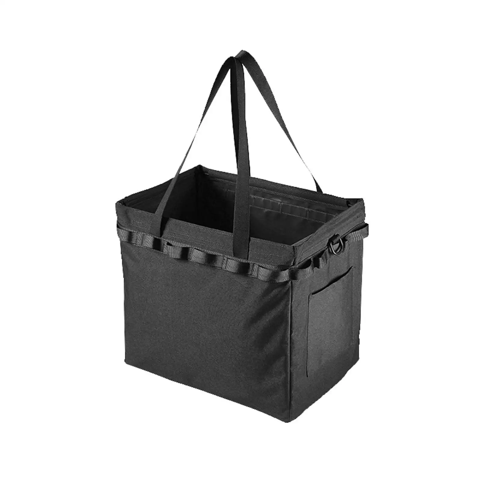 Outdoor Picnic Storage Bag Handbag Utility Carry Bag Large Capacity Black 36.5x24.5x32.5cm Convenient for Family Hiking Portable