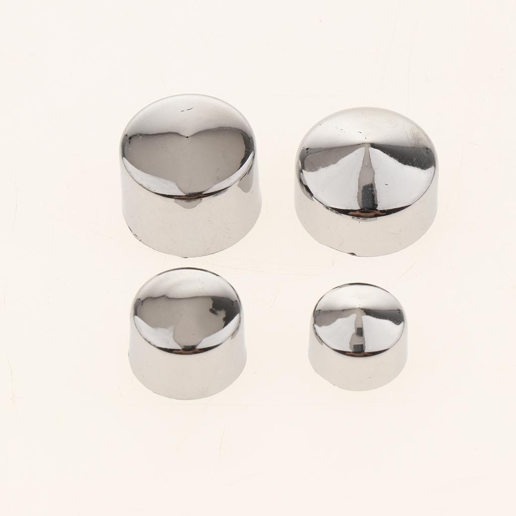 80x Motorcycle Chrome ABS Bolt Toppers Caps Covers Kit for Harley FLT/FLH