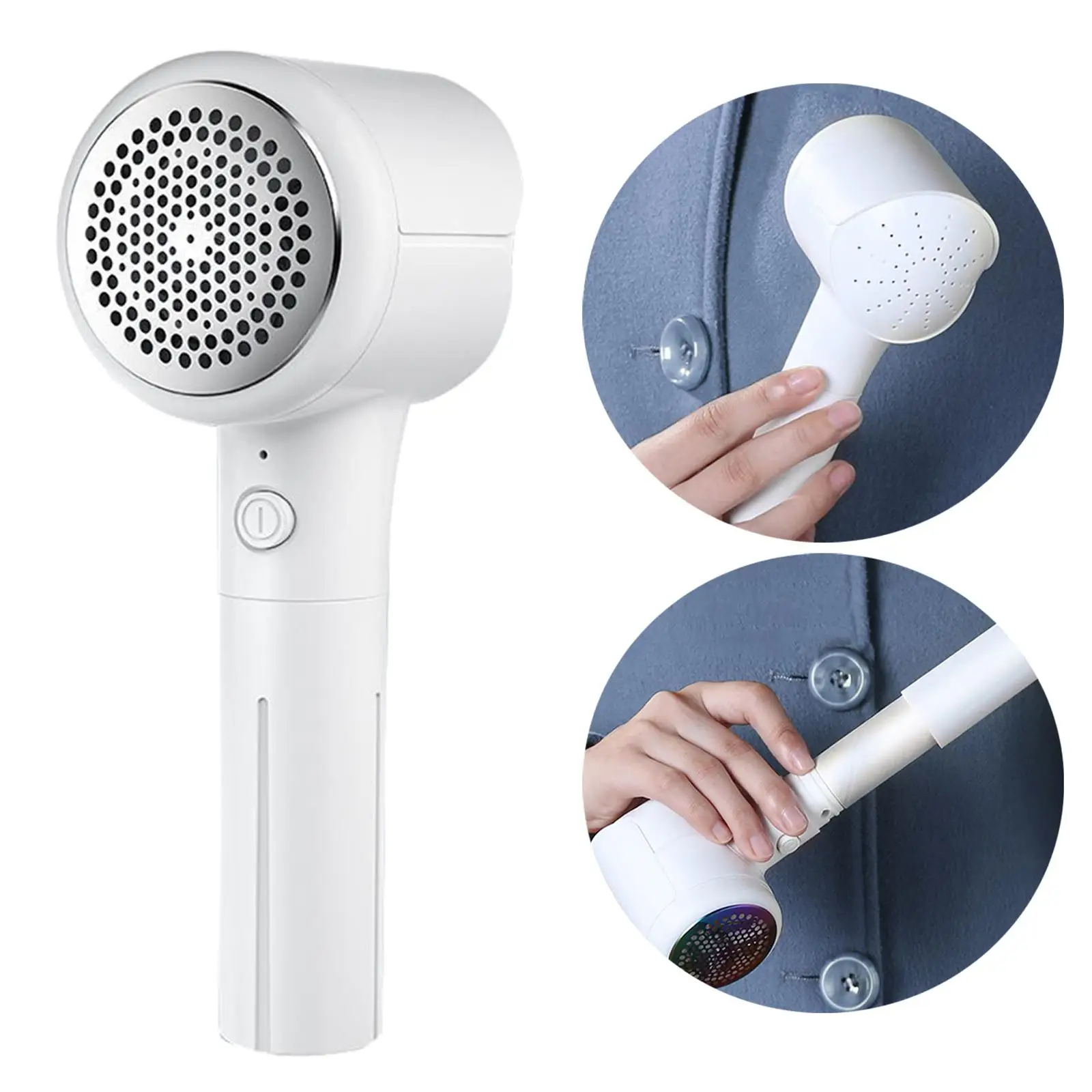 Portable Fabric Shaver 3-Leaf Blades Removal Lint Shaver for Synthetic Fibers Bedding