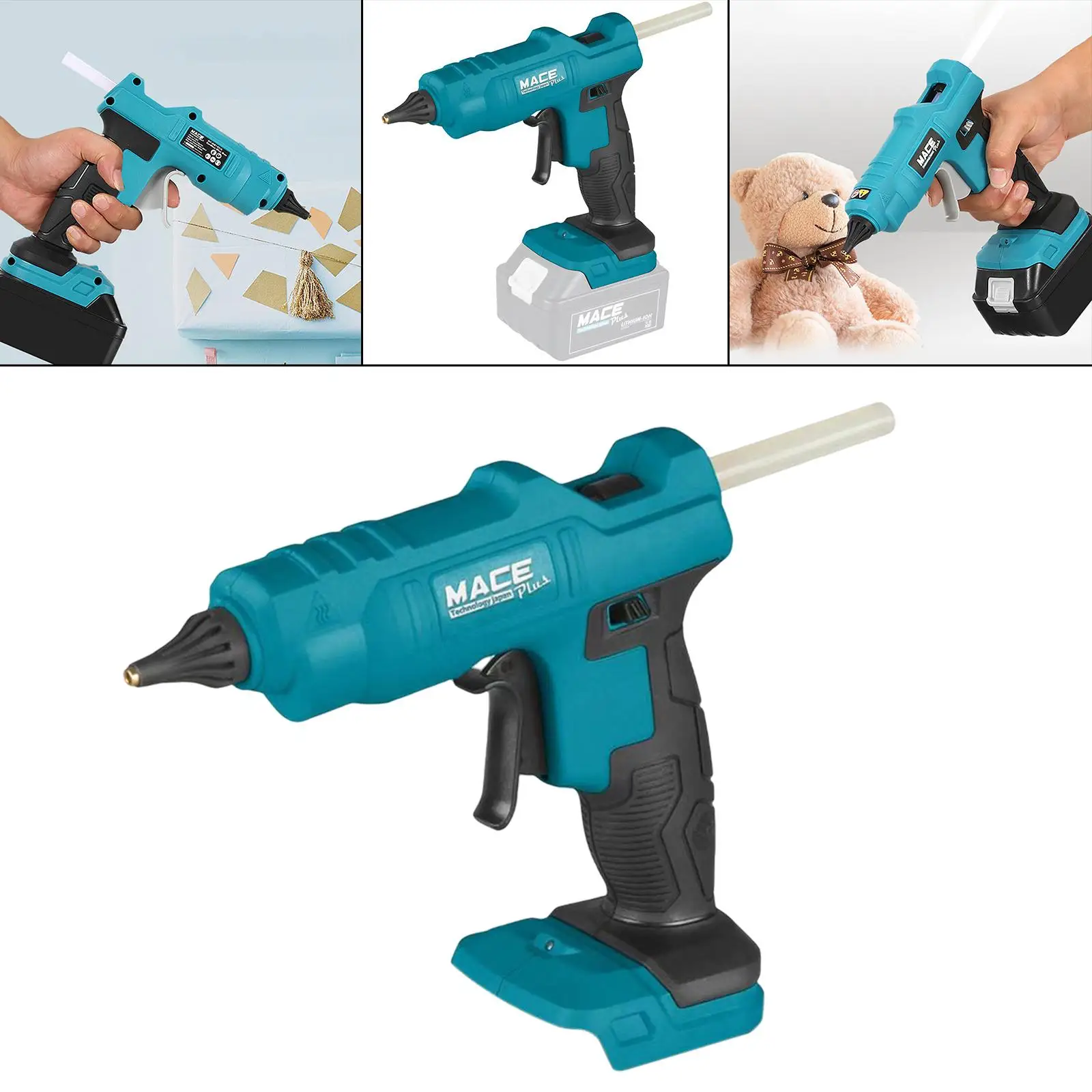 Cordless Hot Melt Glue Pistol Electric Chargeable Handheld Without Lithium Kit for Repairs Art Crafts DIY Home Sealing