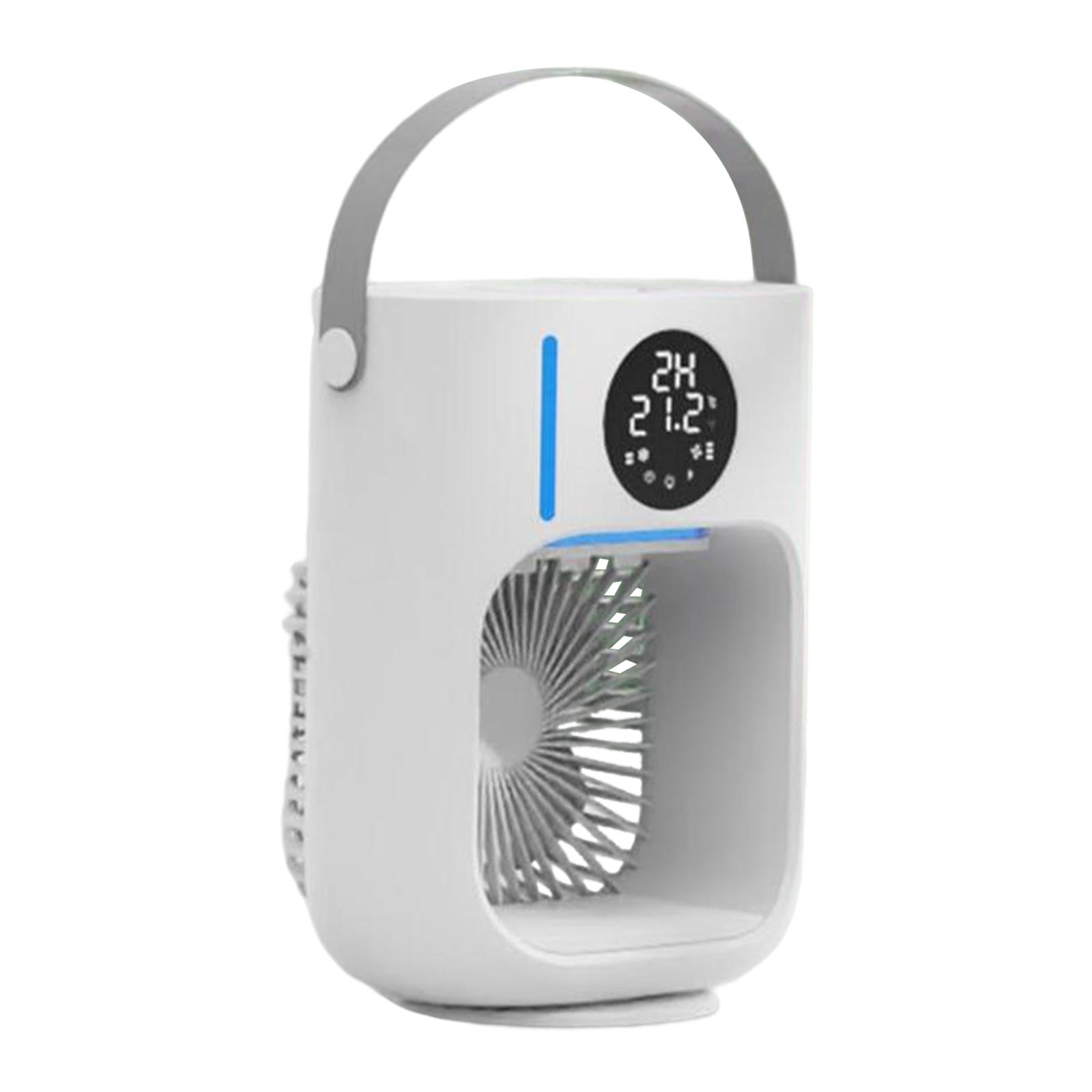Portable Air Conditioner Fan Desktop Table Cooling Fan 1100ml Large Capacity for Camping Office 3 Wind Speeds 2 Misting Levels
