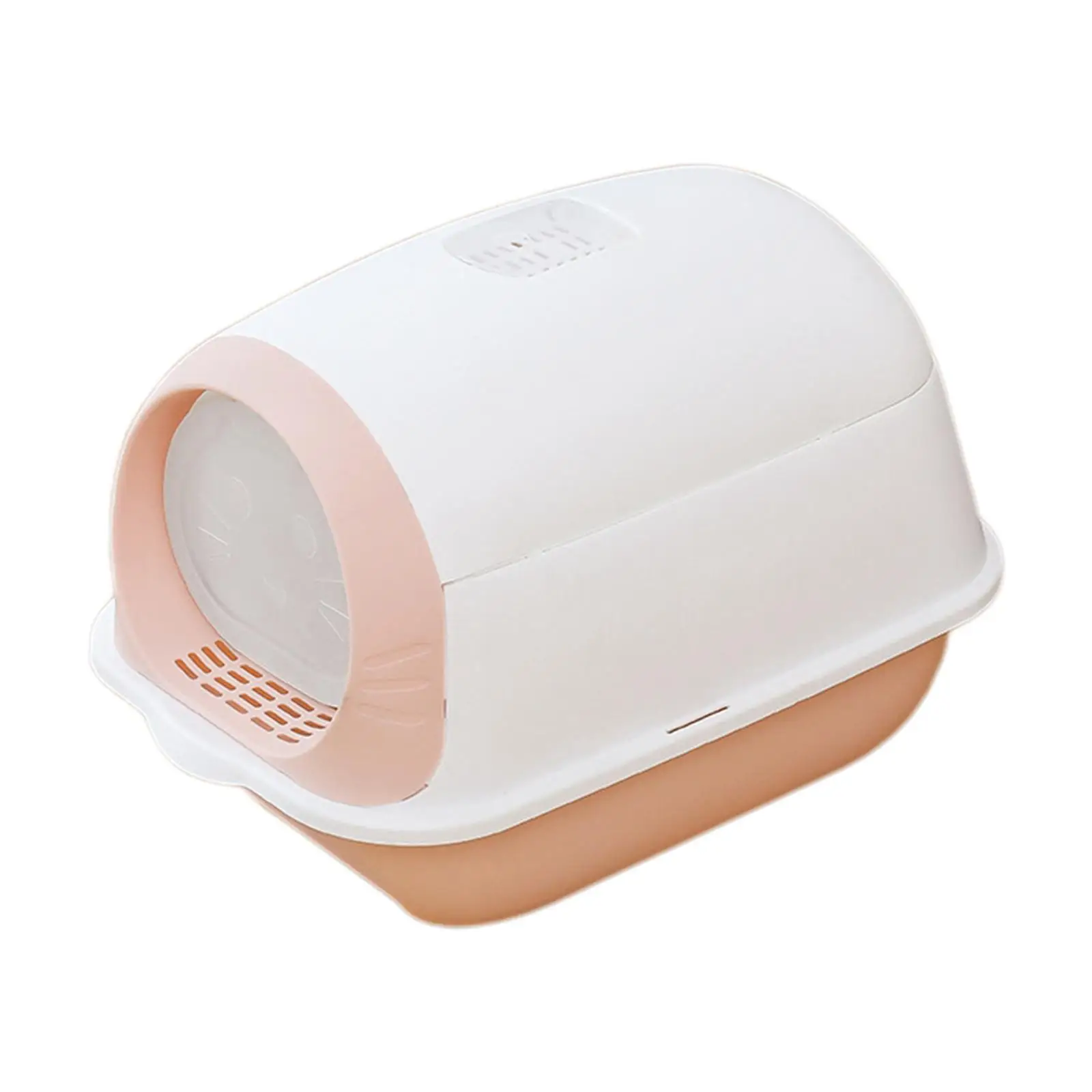 Pet Litter Tray Enclosed Potty Toilet with Gate Deep Loo Litter Pan Hooded Cat Litter Box for Rabbit Puppy Travel Kitten Kitty