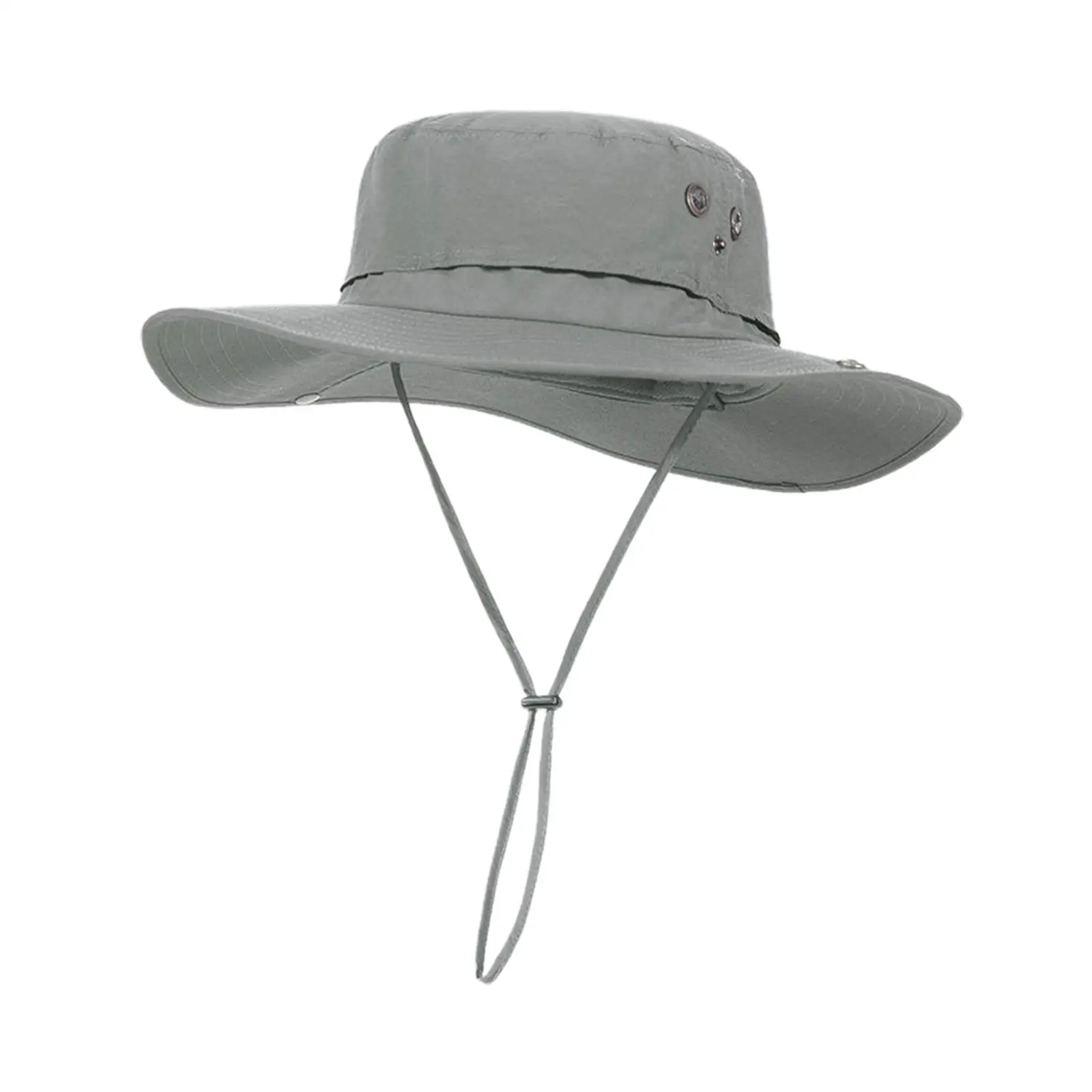 Bucket Sunhat Adjustable Waterproof with Strings Wide Protection Hat for Hiking Summer Outdoor Women Men Adult