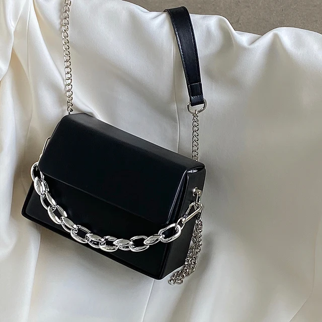 Orange Chain Crossbody Bag Small Body Bag Day Department Single Shoulder  Bag Box Pack Small Square Bag