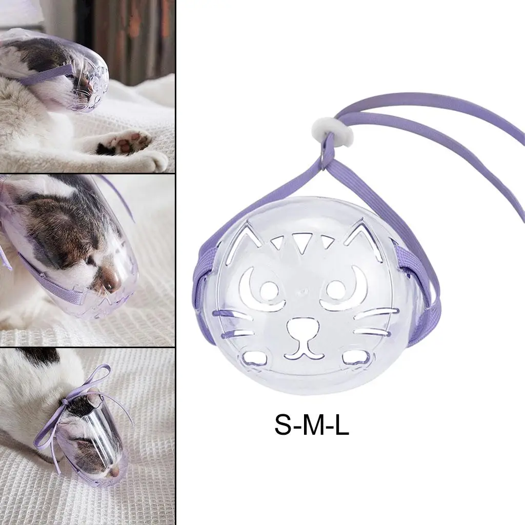 Cat Muzzle Breathable Muzzle Grooming Prevent Kitty Anti Biting