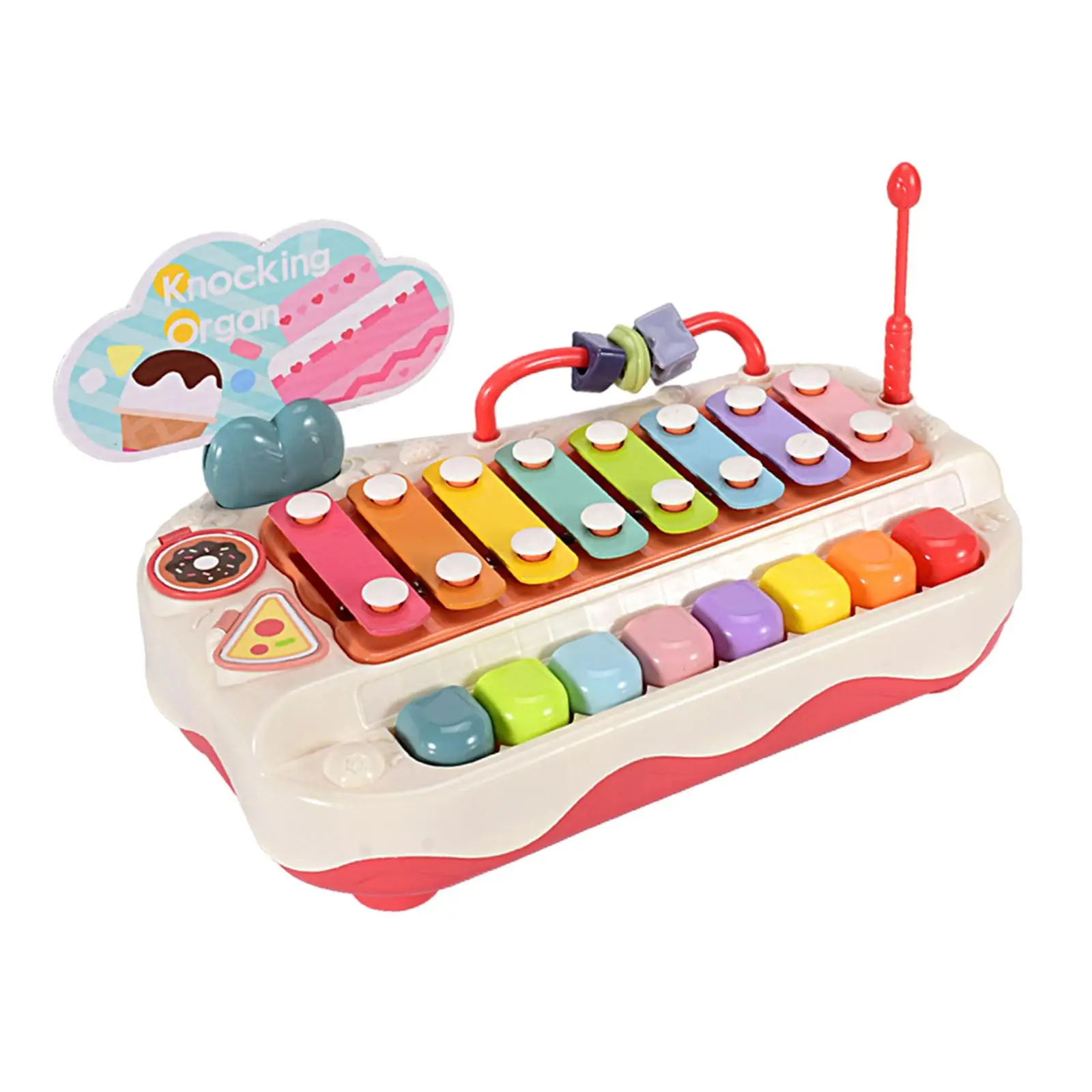 Musical Toy Multicolored Motor Skills Preschool Hand Knocking Piano for Boy Girls 1 2 3 Years Old Kids Toddler Holiday Gifts